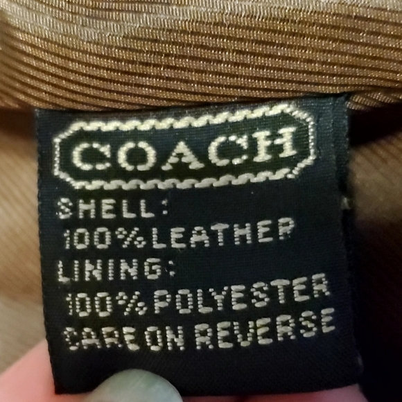 Coach dark chocolate brown leather coat. - Picture 7 of 11